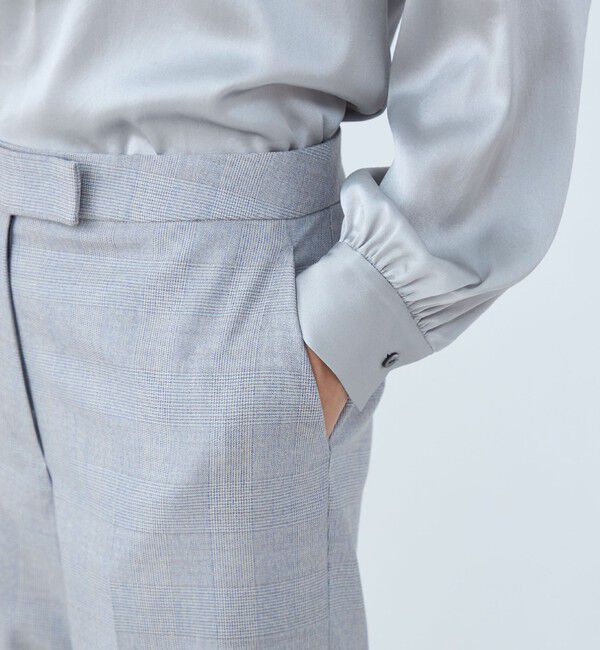 TOMORROWLAND collection「メランジグレンチェック ストレートパンツ」|スラックス|