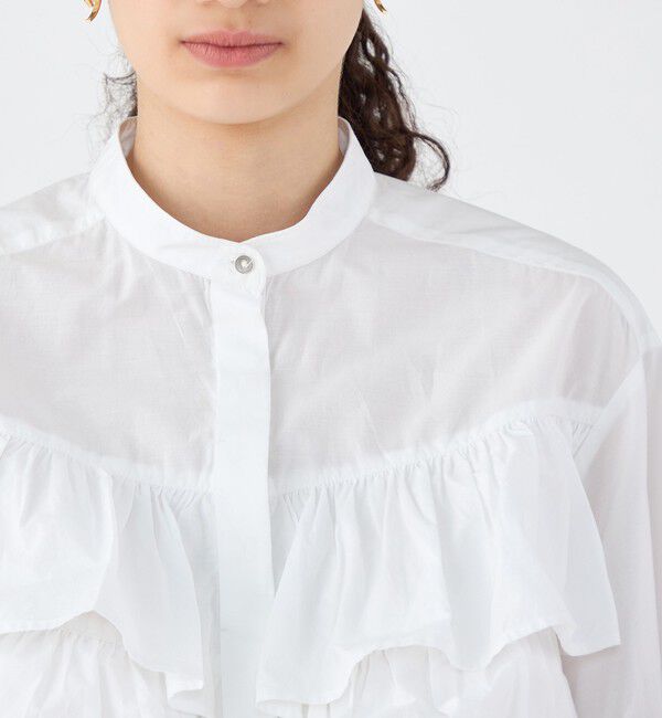 TOMORROWLAND BUYING WEAR「【別注】ne Quittez pas BLACK TIERED FRILLED コットンシャツ」|シャツ・ブラウス|