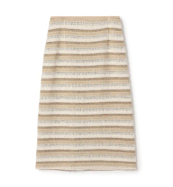 TOMORROWLAND collection「クロッシュボーダー タイトストレートスカート」|タイト|44 ベージュ系