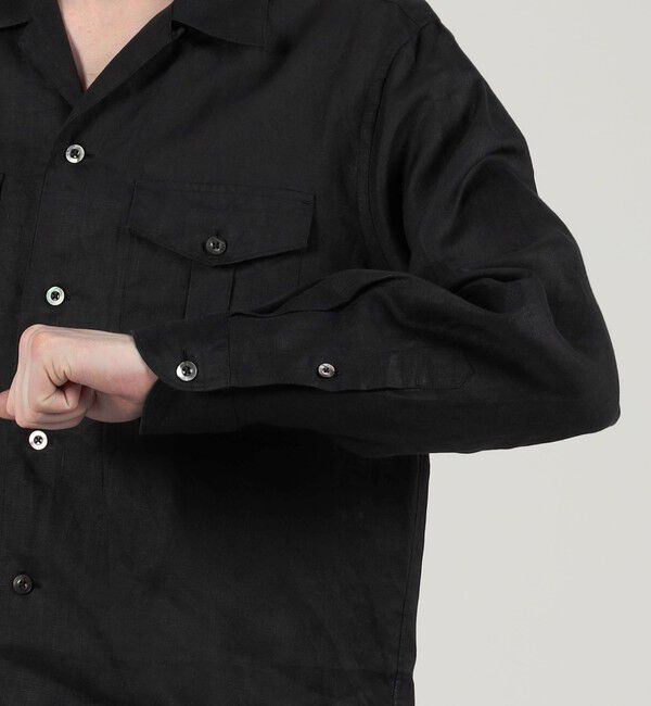 TOMORROWLAND MENS「アイリッシュリネン ダブルポケット ロングスリーブシャツ」|シャツ・ブラウス|