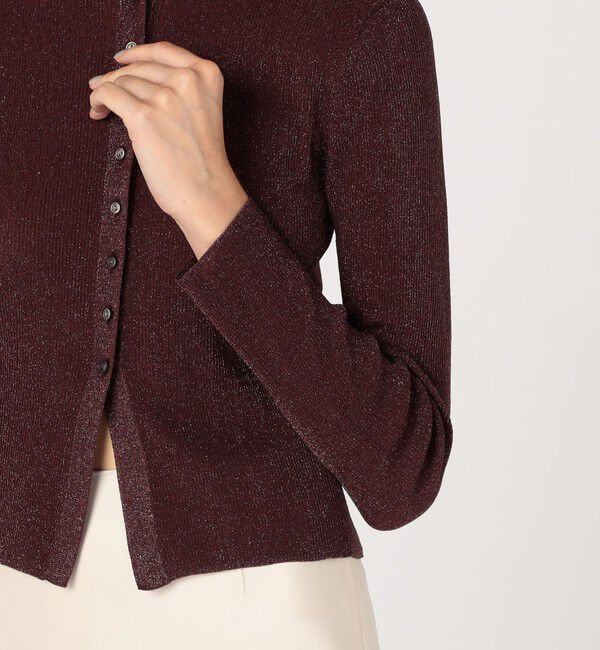 Ballsey「シアーラメリブ クルーネックカーディガン」|カーディガン|