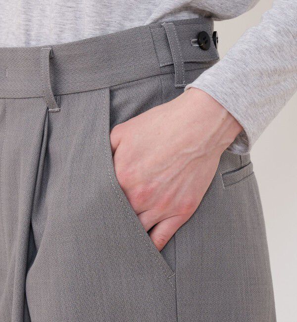 GALERIE VIE「クレープウールストレッチ ストレートパンツ」|スラックス|