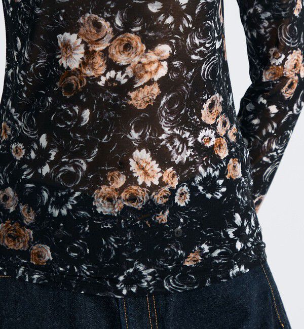 Edition「シアープリント ハイネックトップ」|Tシャツ・カットソー|