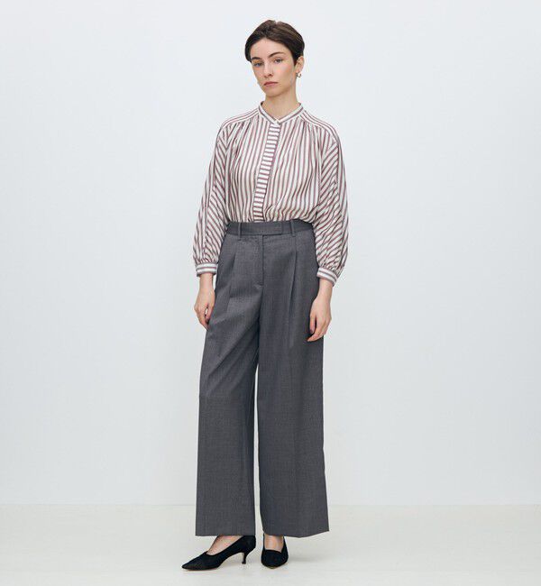 TOMORROWLAND collection「ラメグレー タックワイドパンツ」|その他|