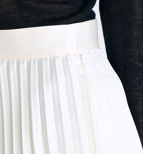 Edition「エンボスサテン プリーツスカート」|スカート|