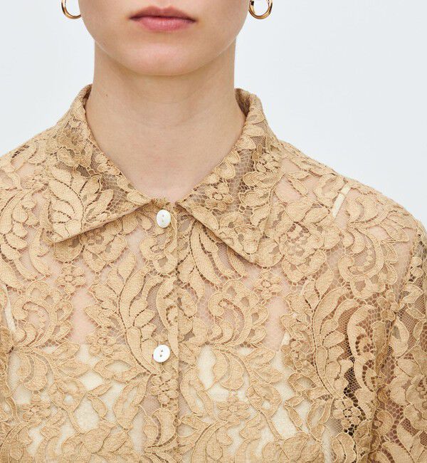 TOMORROWLAND collection「コードレース ハーフスリーブブラウス」|シャツ・ブラウス|