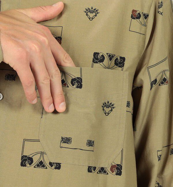 TOMORROWLAND MENS「コットンシルクプリント ロングスリーブシャツ」|シャツ・ブラウス|