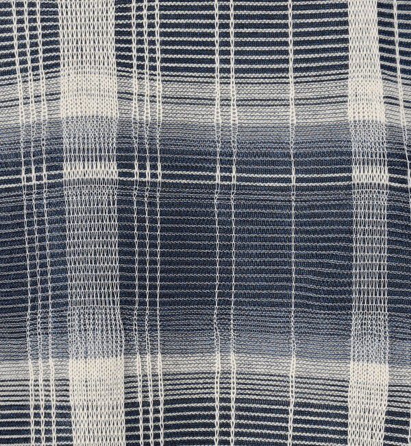 MACPHEE「【WEB先行予約】シアーチェック ハーフスリーブプルオーバー」|ニット・セーター|