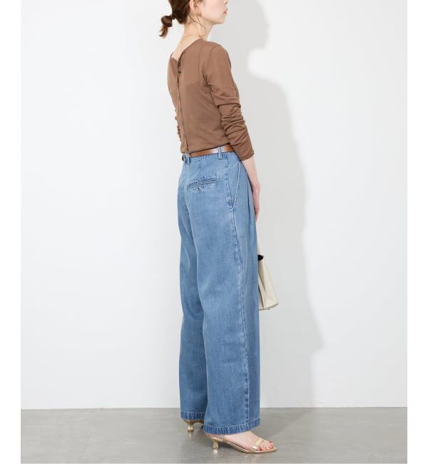 SLOBE IENA「《4サイズ展開/追加3》LEDENIM TUCK TROUSERデニム」|デニム|