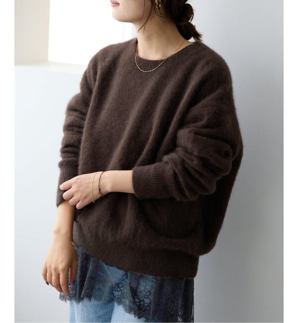 SLOBE IENA「フォックスアルパカプルオーバー」|ニット・セーター|ブラウン