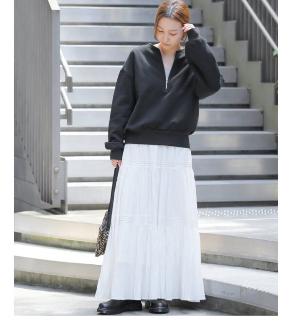 JOURNAL STANDARD relume「《WEB限定》ハーフジップノーカラースウェット」|スウェット・ジャージ|