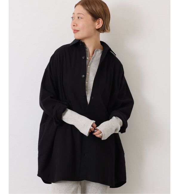 journal standard luxe「コットンスウェード ジーンシャツ」|シャツ・ブラウス|ブラック