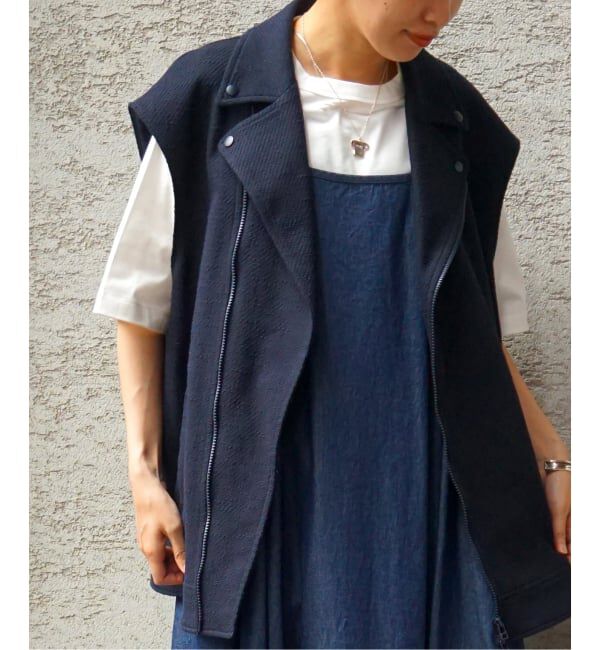 journal standard luxe「MIXツィードライダースベスト」|ダウンベスト・ベスト|