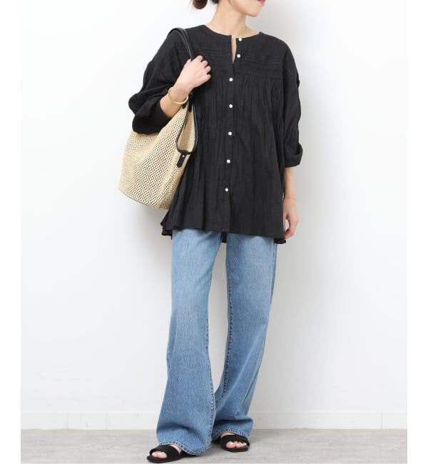 JOURNAL STANDARD relume「［26SS新作］コットンボイルクリンクルピンタックブラウス」|シャツ・ブラウス|