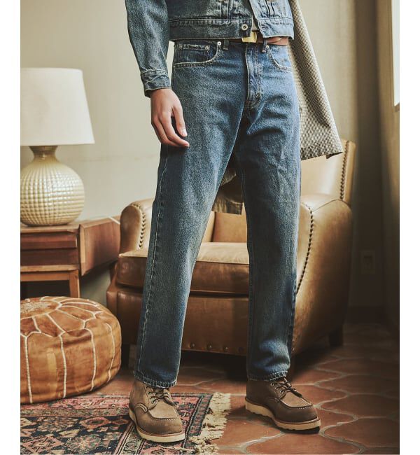 JOURNAL STANDARD「セミタイトストレート デニム パンツ LOT200-0658」|デニム|ネイビー B