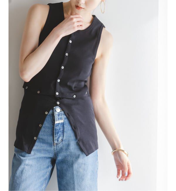 NOBLE「《カラー別注》KAYLE/ケイル HIGH GAUGE RIB DETACHABLE TANK」|タンクトップ|ブラック