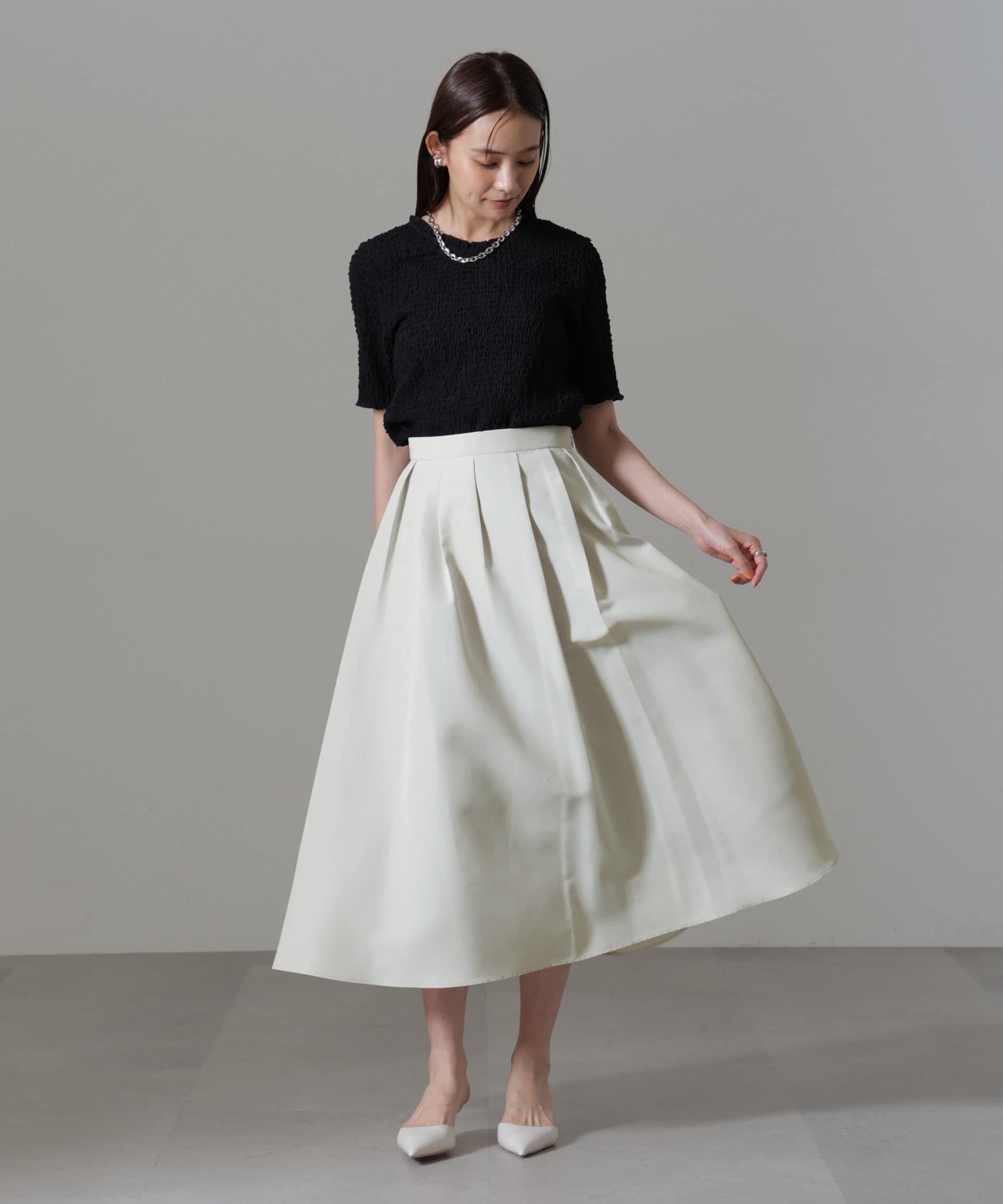 nano･universe「ランダムタックフレアスカート」|スカート|