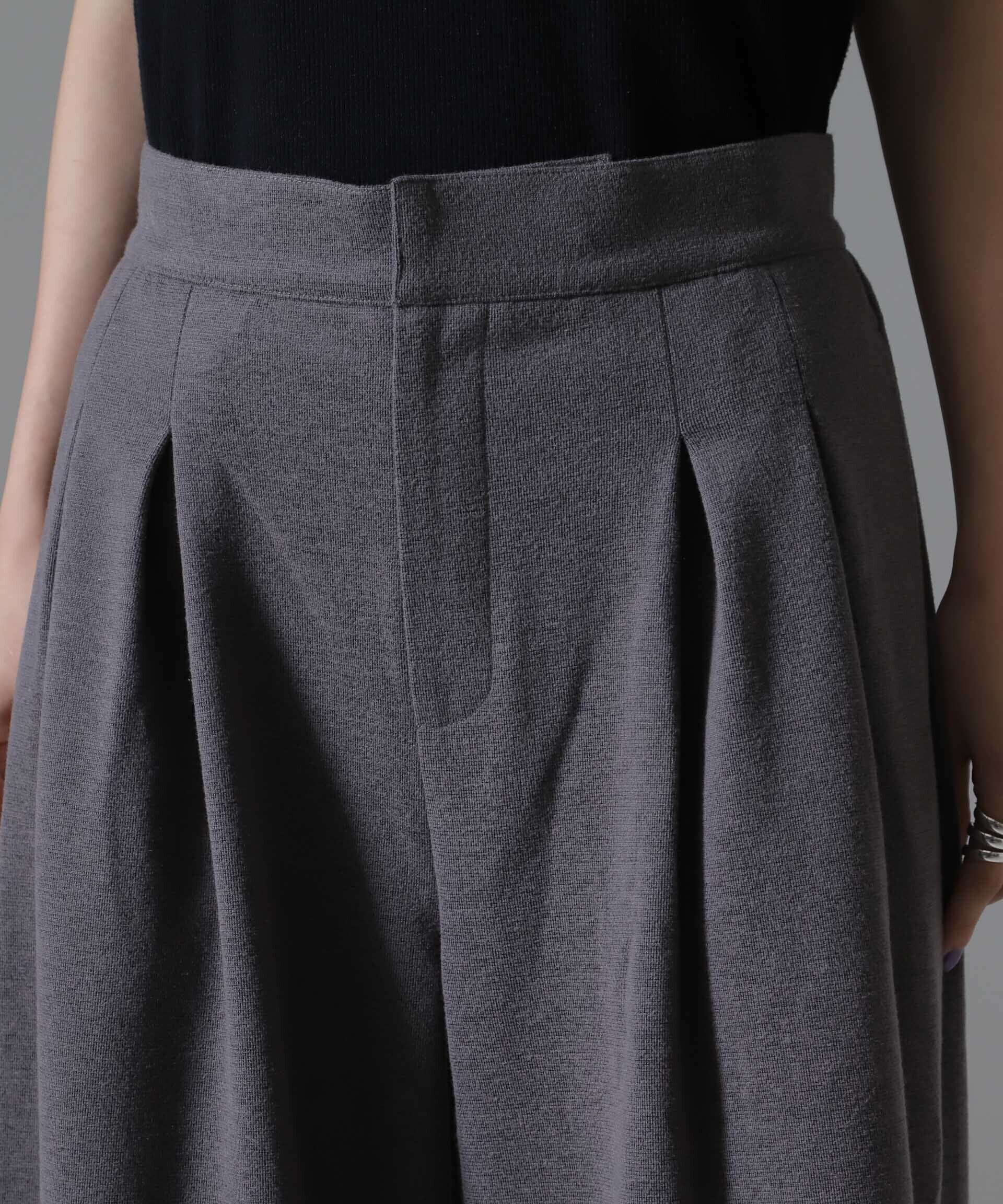 nano･universe「起毛カットタックワイドパンツ」|チノ|