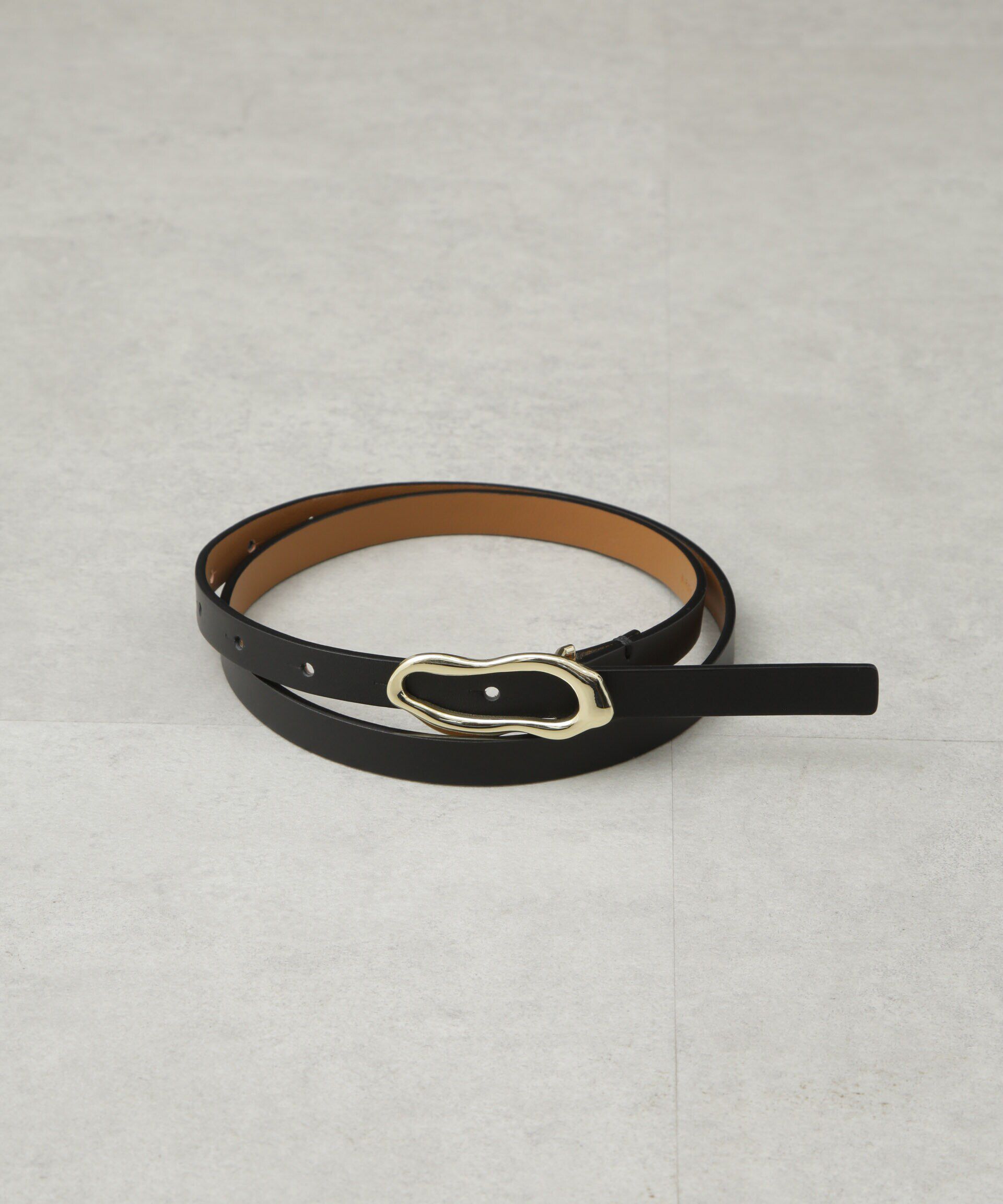 nano･universe「ウェーブバックルレザーベルト」|ベルト|