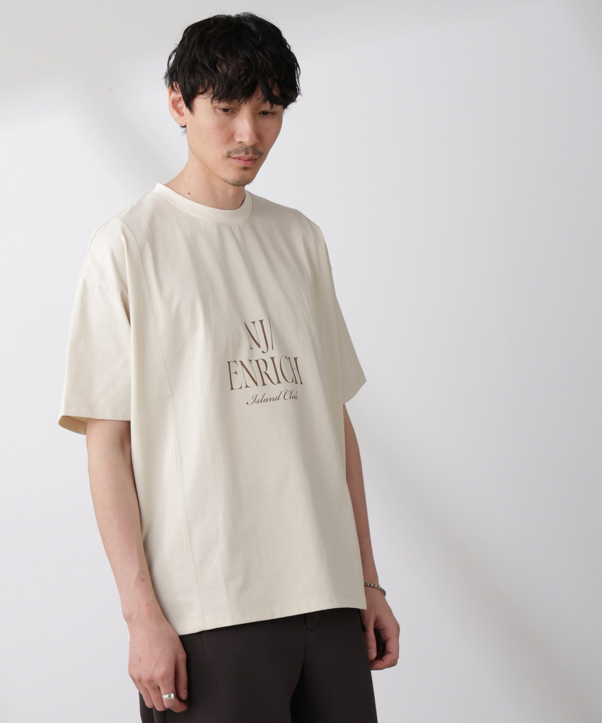 nano･universe「「NJ/CLUB」 ENRICHプリント切り替え Tシャツ」|Tシャツ・カットソー|エクリュ4