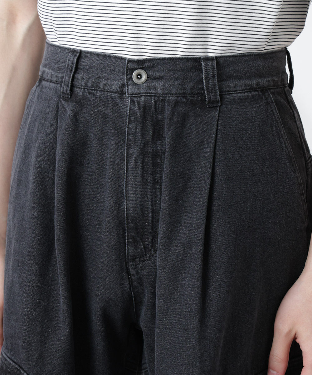 nano･universe「ビッグポケットデニムワイドカーゴパンツ」|チノ|