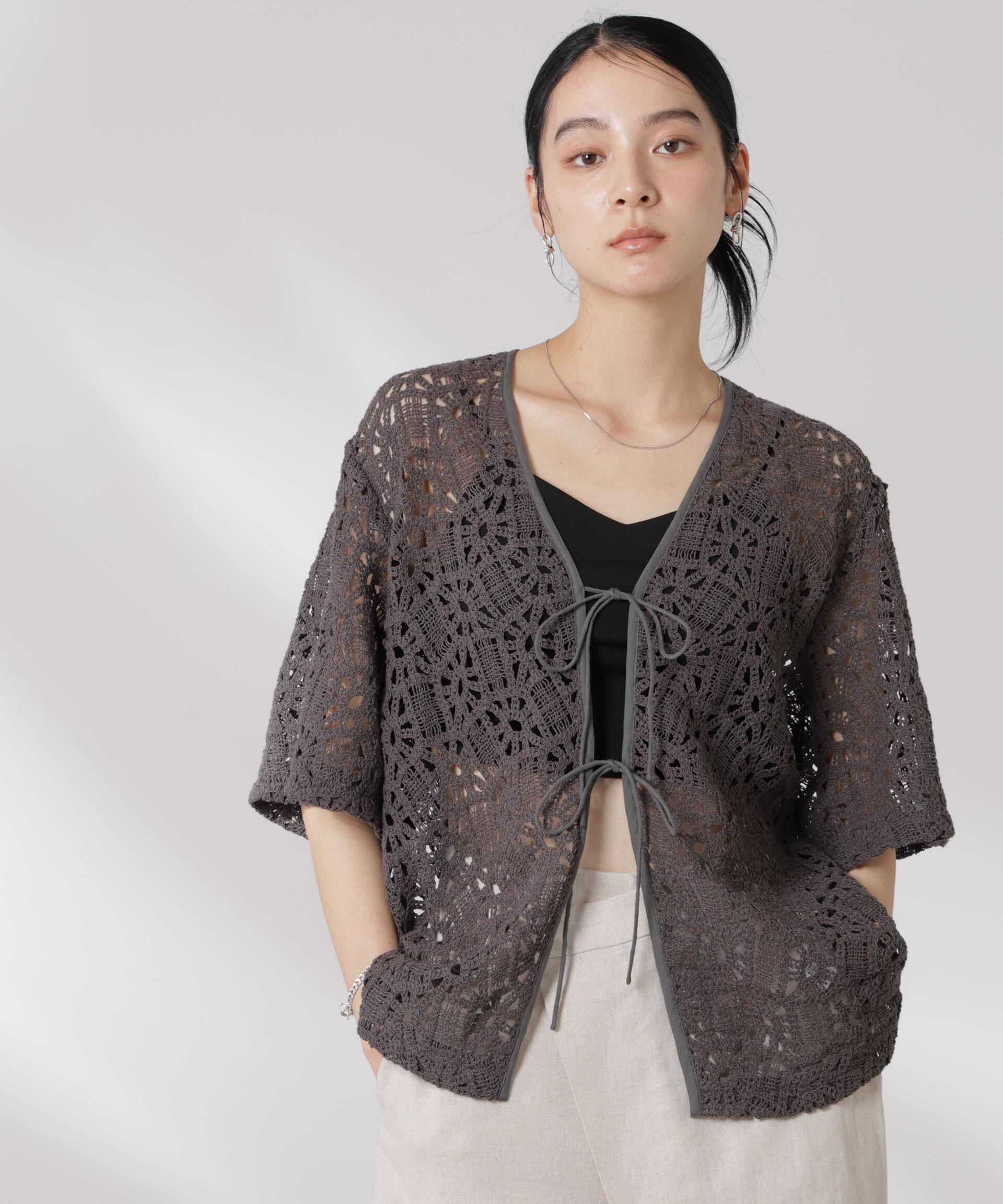 nano･universe「コットンコードレースジャケット（セットアップ可）」|テーラードジャケット|グレー