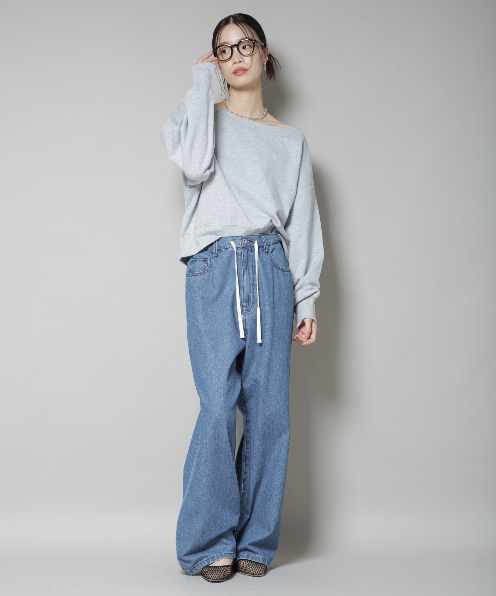 nano･universe「ワイドボートネックスウェットトップス」|Tシャツ・カットソー|