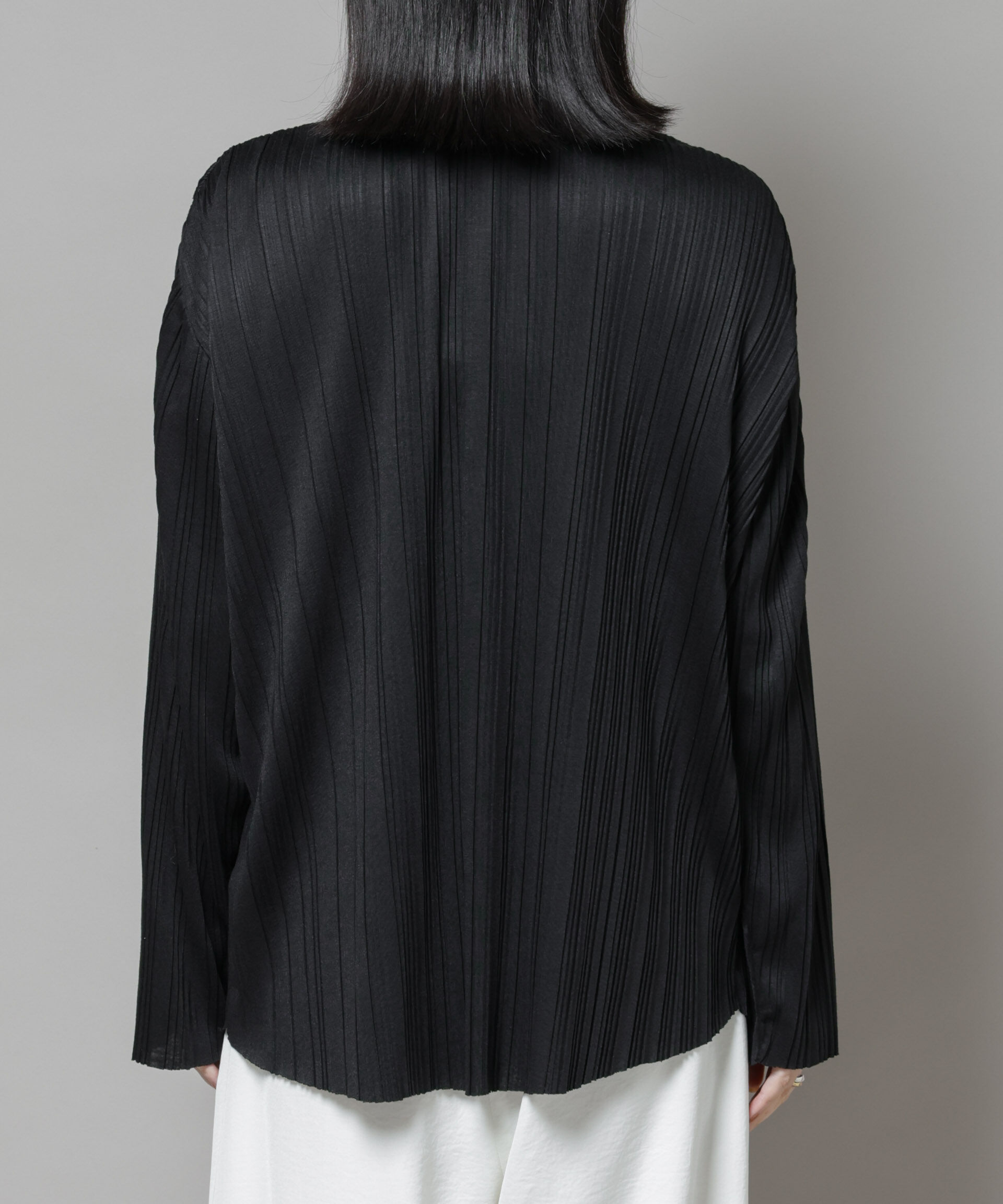 nano･universe「プリーツカットスナップシャツ」|Tシャツ・カットソー|