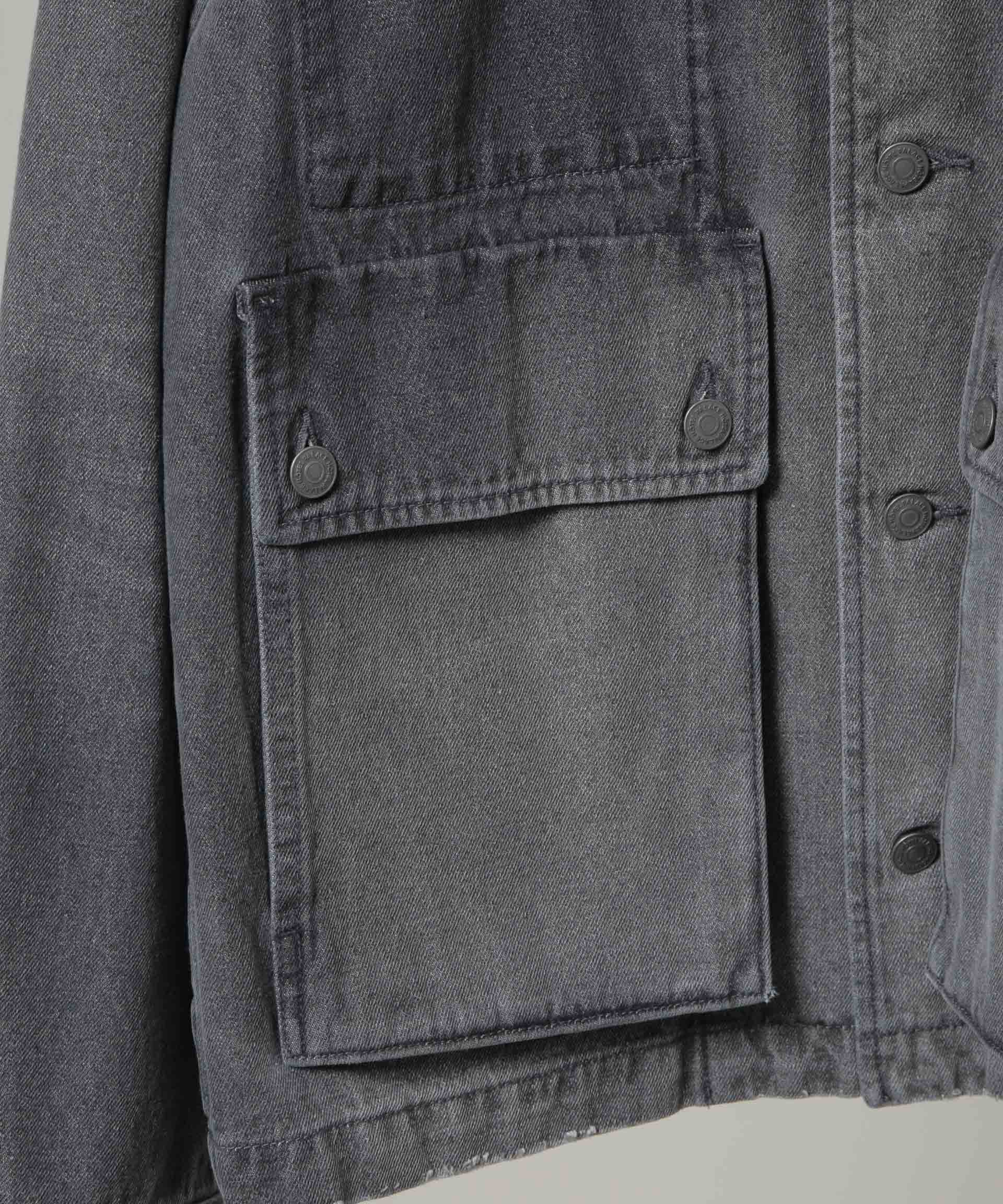 nano･universe「｢HOTEL PALACE｣ フェードデニムカバーオールジャケット」|ブルゾン・スタジャン|