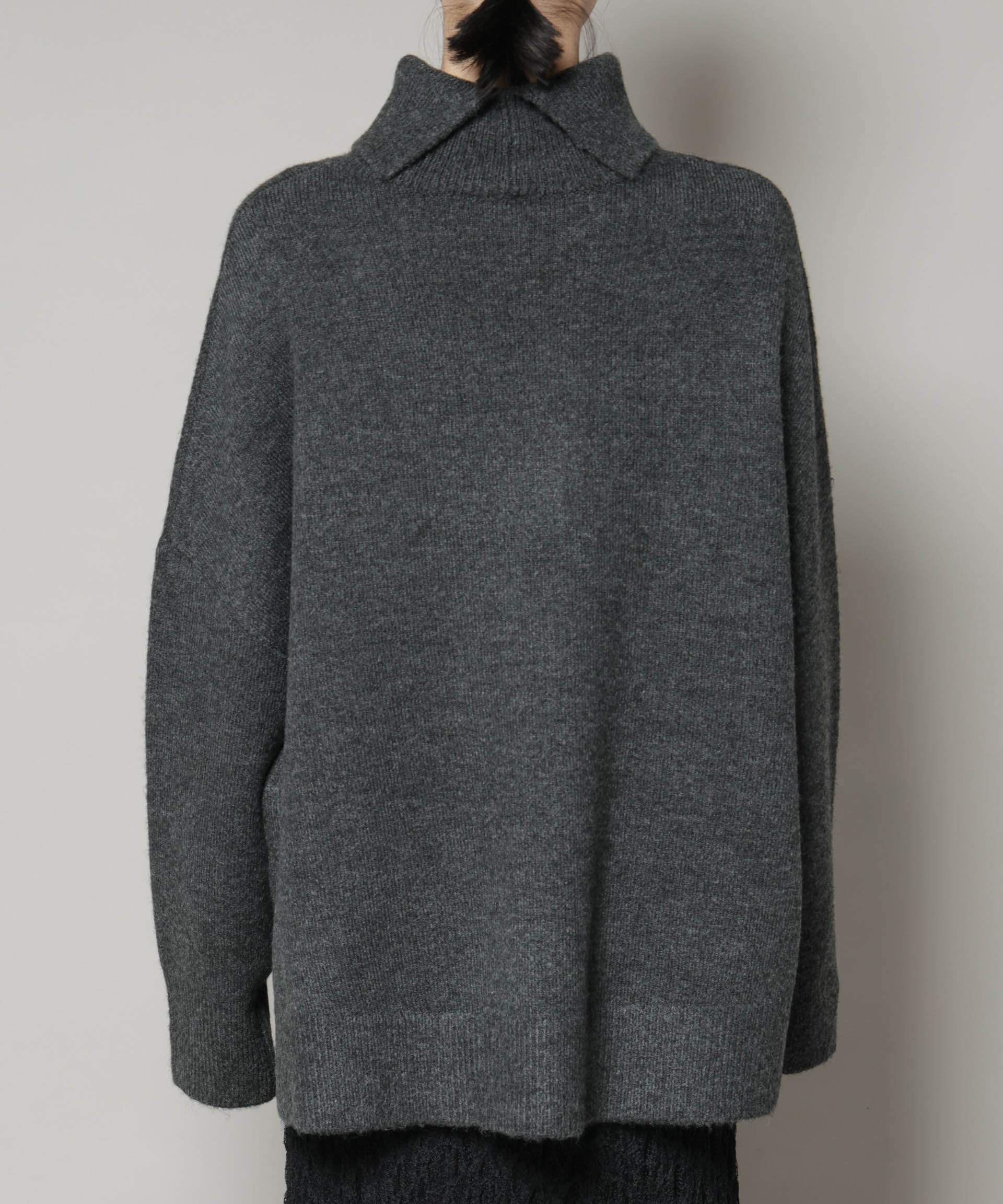 nano･universe「タートルワイドシルエット圧縮ニット」|ニット・セーター|