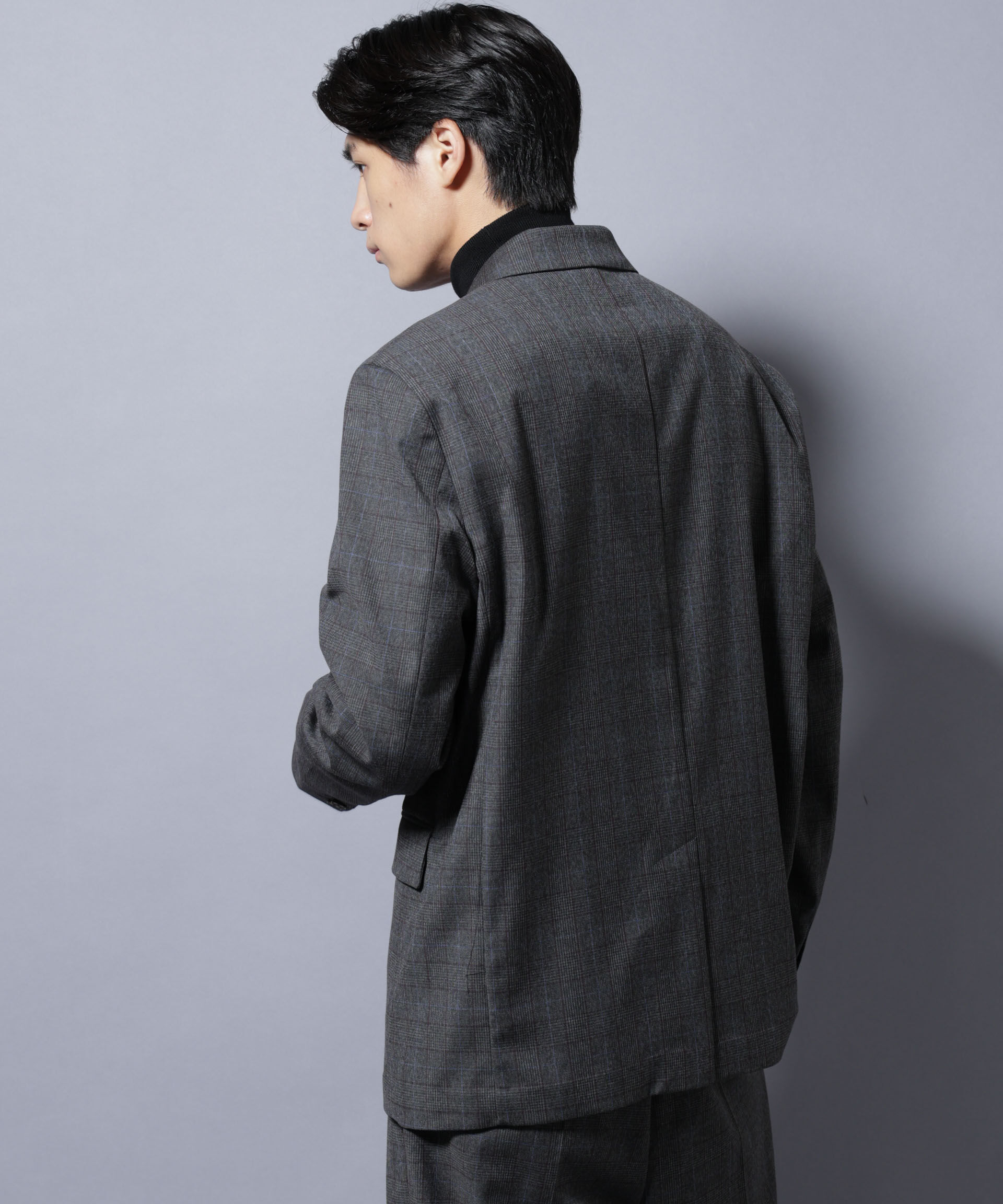 nano･universe「DELEGANTE グレンチェックW-Brethted ジャケット（セットアップ可）」|テーラードジャケット|