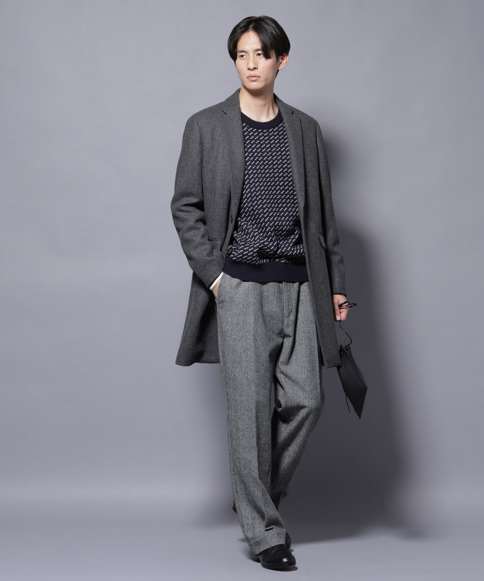 nano･universe「ウール/Nメルトンチェスターコート」|その他|トップグレー4