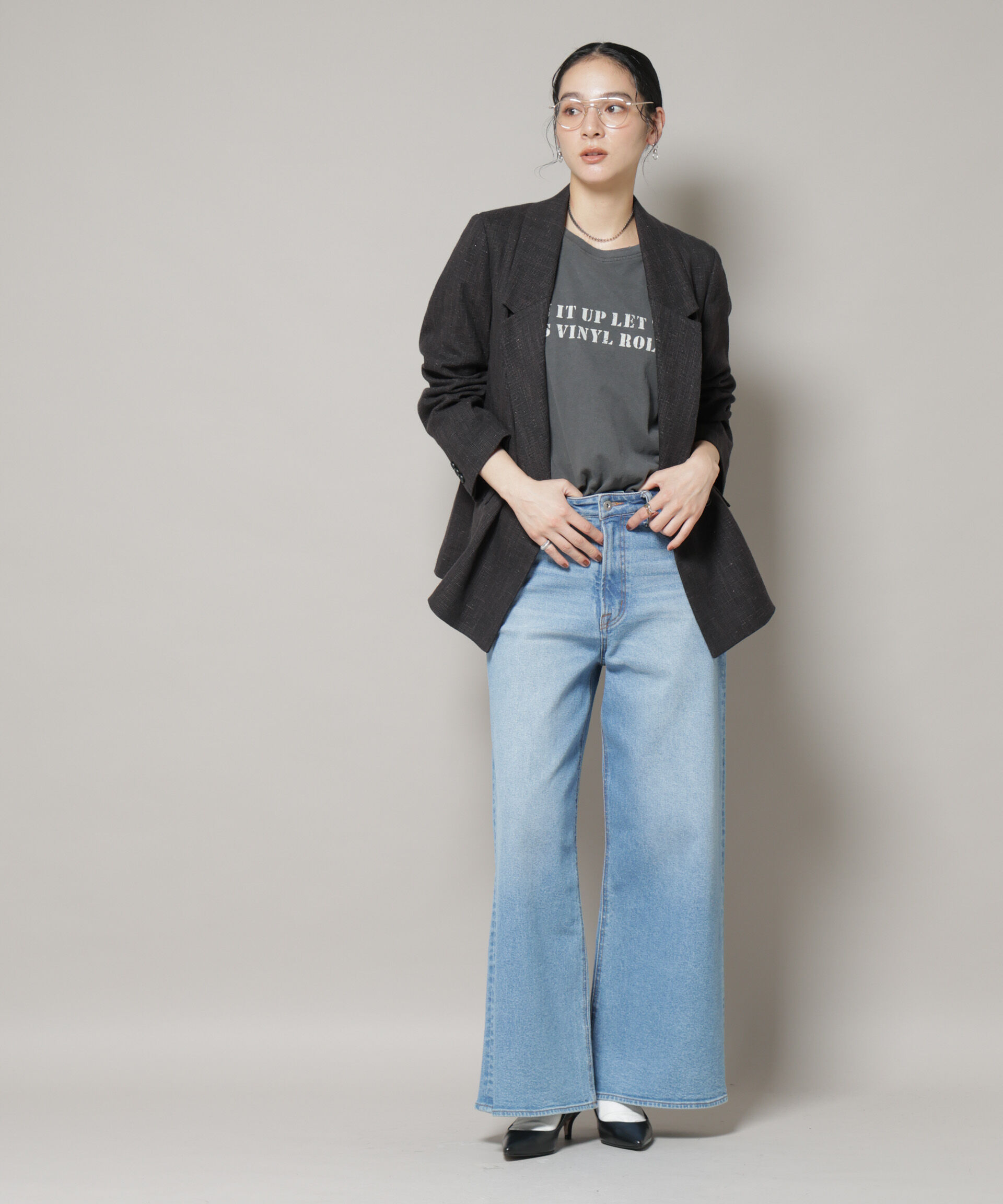 nano･universe「ツイードセミダブルジャケット(セットアップ可)」|テーラードジャケット|