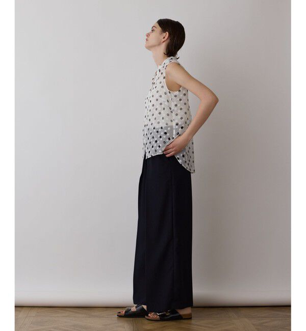 GRACE CONTINENTAL「ドットオパールボウタイノースリーブ」|シャツ・ブラウス|