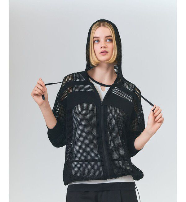 Grace Class「ボーダーメッシュフーディ」|パーカー|