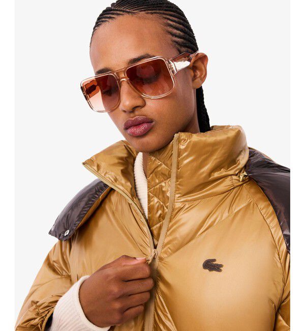 LACOSTE「オーバーサイズ撥水ナイロンダウンジャケット / フード取り外し可<br>」|ダウン|