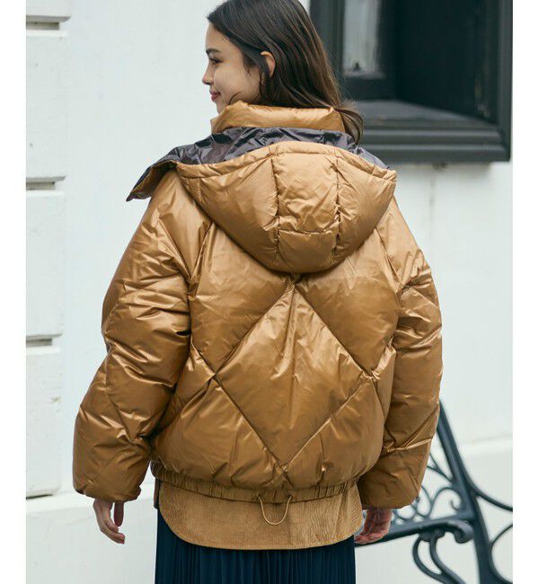 LACOSTE「オーバーサイズ撥水ナイロンダウンジャケット / フード取り外し可<br>」|ダウン|