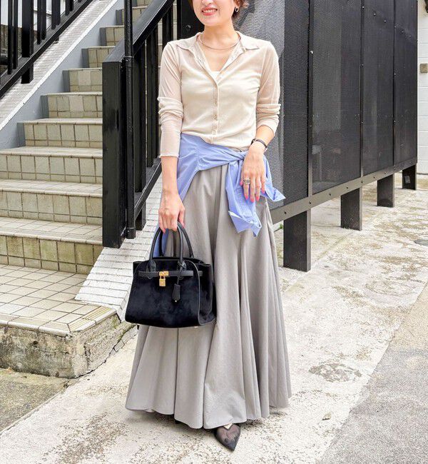 NOLLEY'S「【追加】【WEB＆一部店舗限定色あり】ウォッシャブルヴィンテージタフタマチ入りマキシスカート」|スカート|