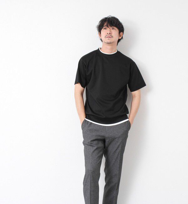 NOLLEY'S goodman「《接触冷感》スーピマコットン ダブルカラーTee 25SS」|Tシャツ・カットソー|