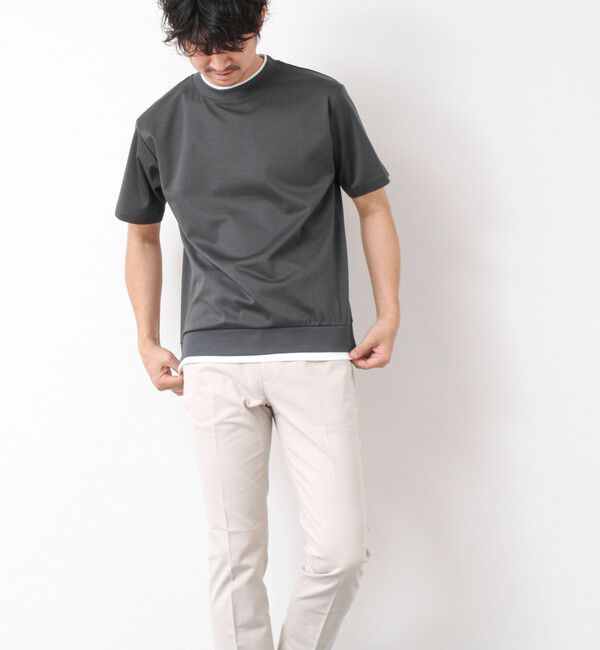 NOLLEY'S goodman「《接触冷感》スーピマコットン ダブルカラーTee 25SS」|Tシャツ・カットソー|