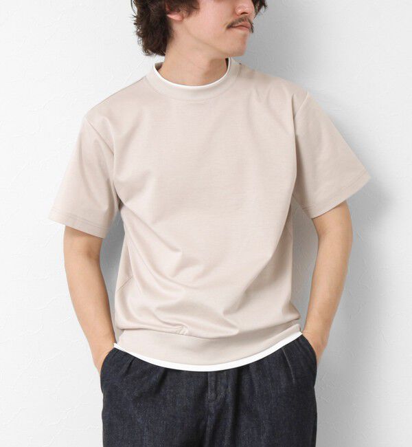 NOLLEY'S goodman「《接触冷感》スーピマコットン ダブルカラーTee 25SS」|Tシャツ・カットソー|