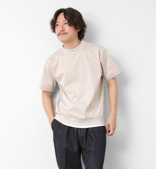 NOLLEY'S goodman「《接触冷感》スーピマコットン ダブルカラーTee 25SS」|Tシャツ・カットソー|