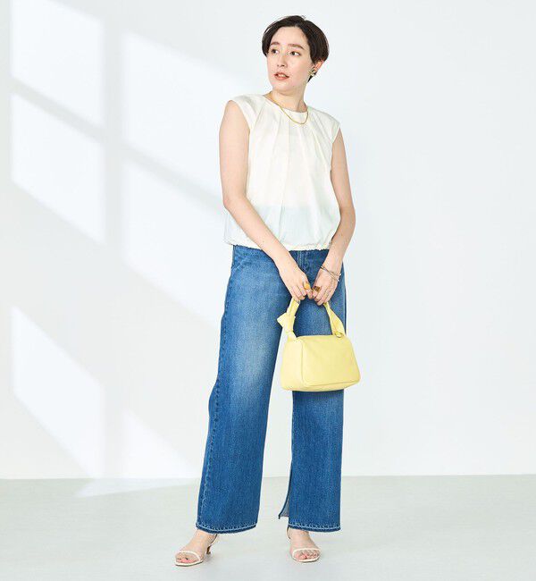 NOLLEY'S「《セットアップ対応》撥水ストレッチタフタタックブラウス」|シャツ・ブラウス|