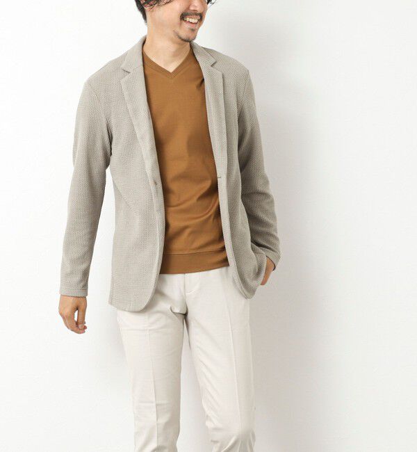 Stutostein「《ビジカジ対応》Relax Jogger Jersey ウォッシャブルテーラーCD」|カーディガン|