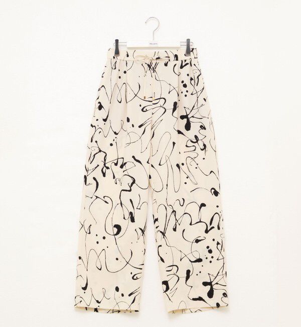 NOLLEY'S「ウォッシャブルプリントタックワイドパンツ」|チノ|