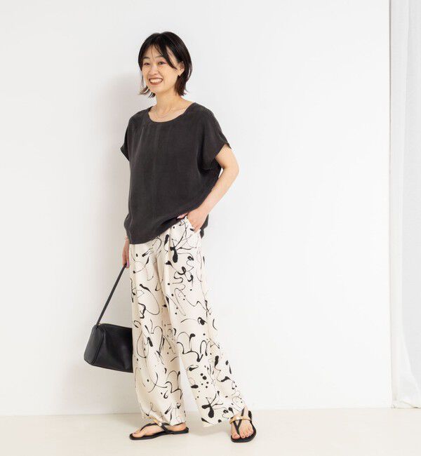 NOLLEY'S「《セットアップ対応》ウォッシャブルシルキーキュプラフレンチブラウス」|シャツ・ブラウス|