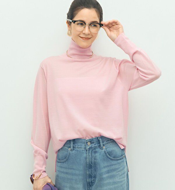 NOLLEY'S「《手洗い可能》《アンサンブル対応》18G天竺ハイネックプルオーバーニット」|ニット・セーター|