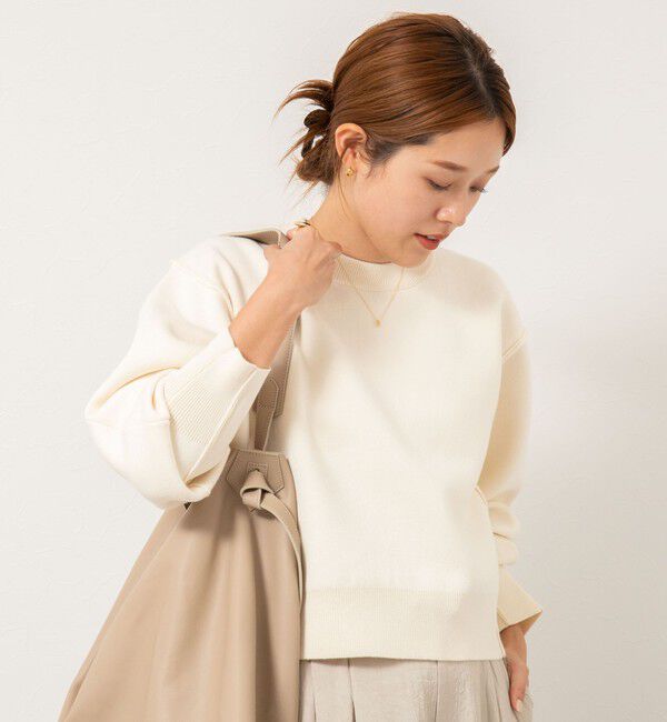 NOLLEY'S「《手洗い可能》スウェット風ニットプルオーバー」|ニット・セーター|