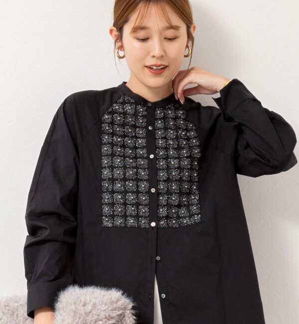 NOLLEY'S「【SOI-MeME/ソワメム】パールラメレースブラウス」|シャツ・ブラウス|