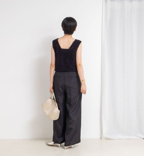 NOLLEY'S「《手洗い可能》カットフェザーヤーン透かし柄2WAYビスチェ」|ベスト・ジレ|